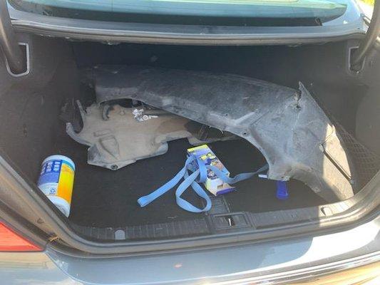 Parts found in the trunk