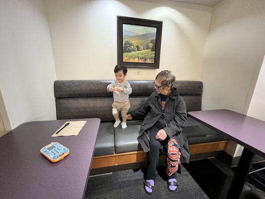 Leo & Ba Noi in the cafeteria.