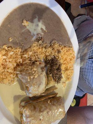 Beef Chimichanga plate