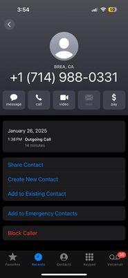 Proof of being on hold