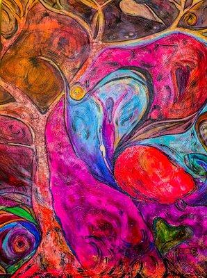 "Angel for you" Mixed Media painting on Gallery Wrapped canvas 36" x 48"