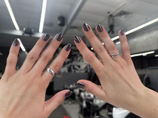 Beautiful Gel X + Chrome