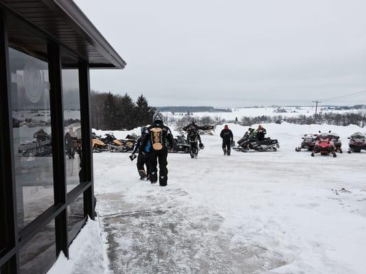 Snowmobiles welcome