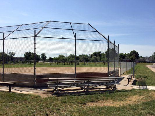 One of Two Baseball Fields with Bleachers