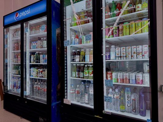 Assortment of refreshing drinks