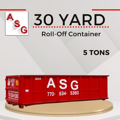 ASG Roll-Off
Container / Dumpster
30 Yard
5 Tons
