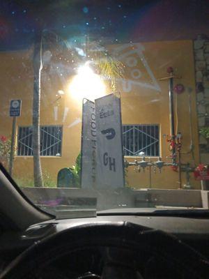 Windows blacked out.