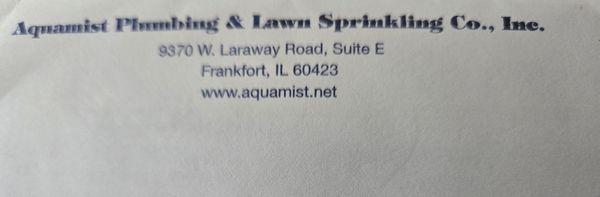 This taken from an Aquamist envelope.