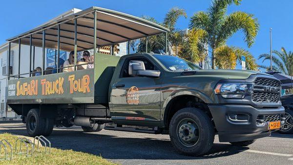 Loaded up, heading out.