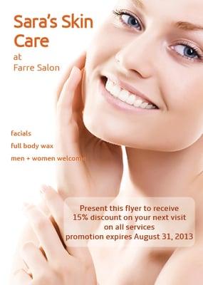 our current price list, present coupon or mention yelp for a 15% discount on first visit