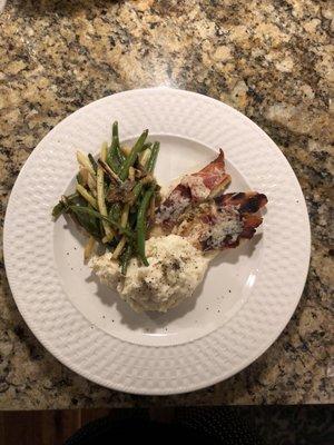 Chicken with bacon and parm.