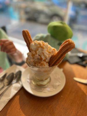 Dang. Churro and ice cream.