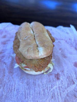 Perfect pork tenderloin sandwich!