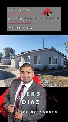 Herb Diaz closed another deal!!!!