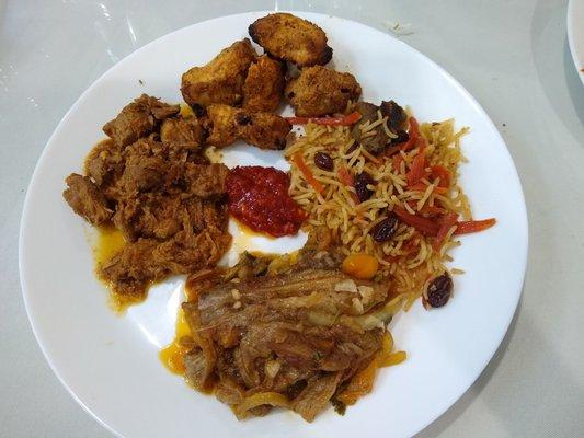 Yummy Afghan food from weekend buffet.