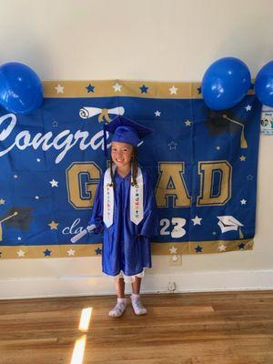 Avery on her last day at daycare