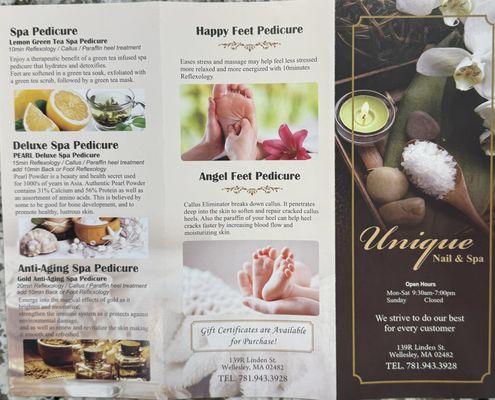 Unique Nail & Spa Brochure