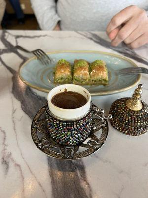 Baklava & Turkish coffee
