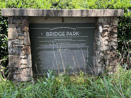 Entrance to Bridge Park