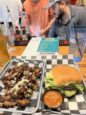 Angry avocado with Brussel sprouts