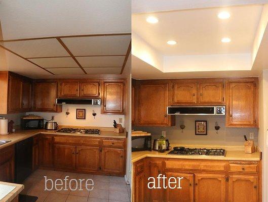Tired of your kitchen looking outdated? Get rid of that old lighting system. LED lights are more cost effective & are cheap to install.