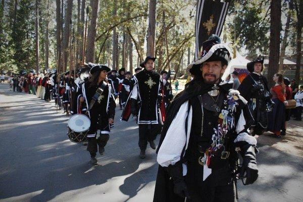 'Queen's escort' at KVMR Celtic Festival, Grass Valley.