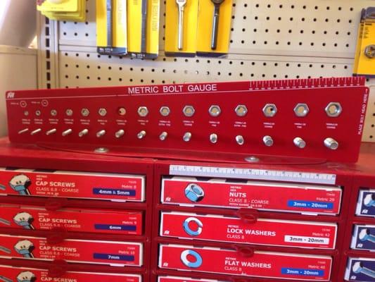 Bolt gauges are available to aid in recognizing your desired bolts.