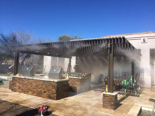 Free Standing with mist system.