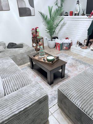 Rug was washed and placed