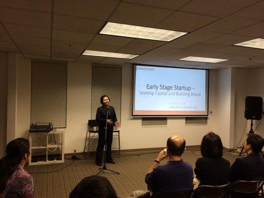 Presentation on Early Stage Startup and Trademarks.