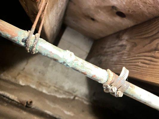 ENCOUNTERING A COPPER PIPE THAT NEEDS REPLACEMENT