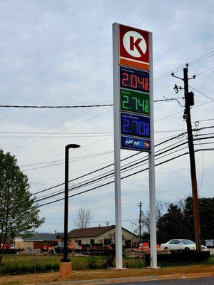 CIRCLE K sign says non-ethanol $2.70.
