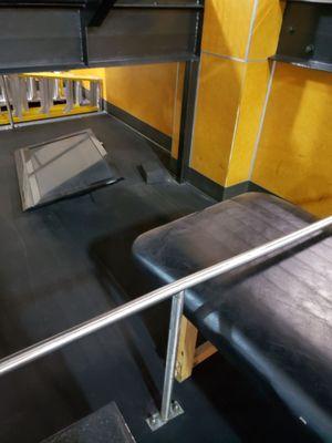 Why is there a TV laying around under the stairs?