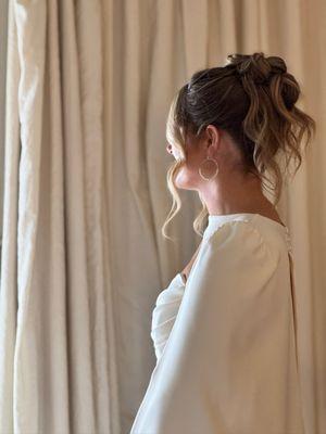 Closeup of the hair from the back