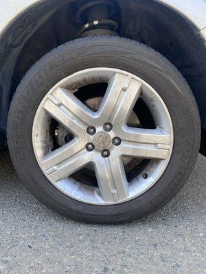 Used tire with 70-80% tread.