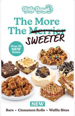 New dirty treats: waffles, cinnamon buns, & bars!