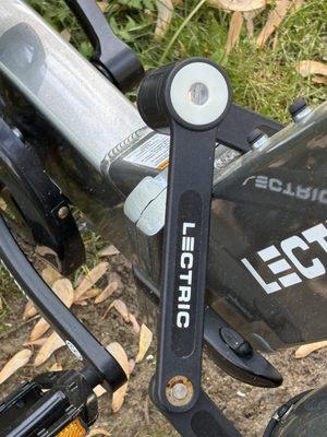 Bike lock with damaged key hole.