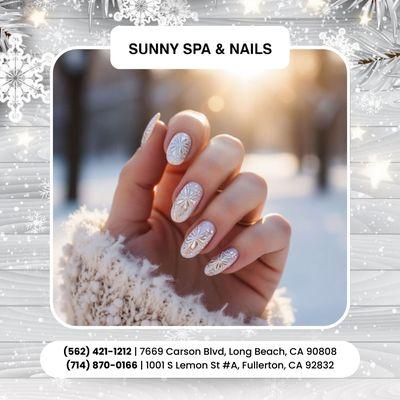 Quiet luxury on your fingertips. This simple design adds a touch of frosty class to every winter outfit. Message to book!