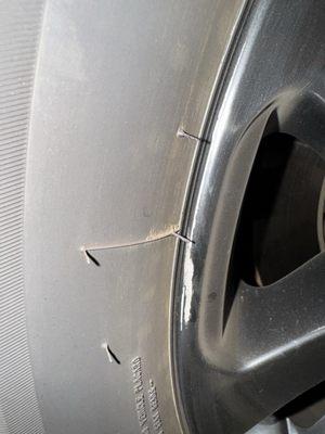 Deep scratches off paint