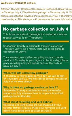 This is on their website.  Apparently they emailed this on 3-July-2024 at 2:36 pm.  I never got it!!!