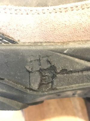 Side of boot where it is coming apart Do you expect to see your Lowa Boots that cost $200.00 to do this!