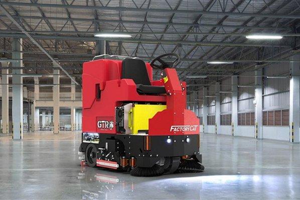 Large Ride on floor scrubber