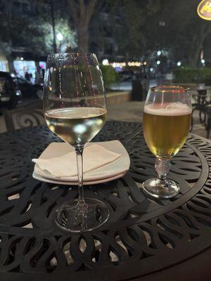 Wine and beer outdoor seating