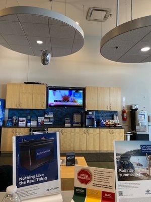 Tv and coffee bar
