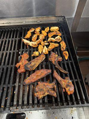 Chicken tikka and lamb chops