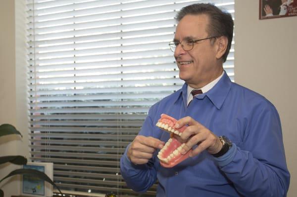 Dr. Carl Trubschenck having fun at work