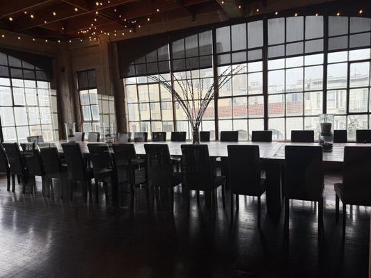 Dinner or a Meeting for 15-50 in our historic Gateroom! Up to 150 people standing and 80 seated in both rooms on our top floor!