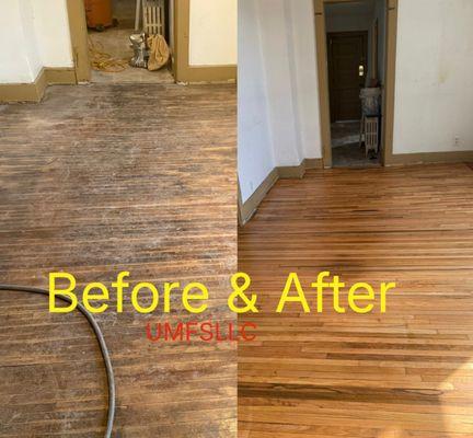 Refinishing red oak floors with oil-base satin finish polyurethane