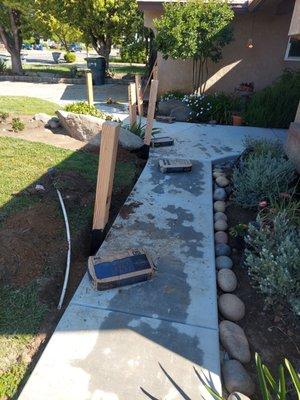 Build small privacy fence and painted black