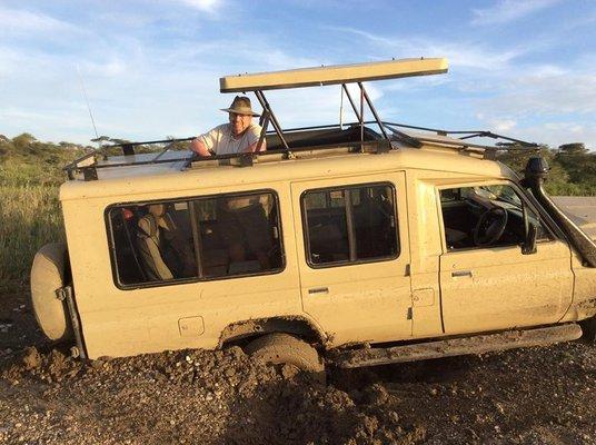 Slight problem on one of my last safari's in Tanzania.